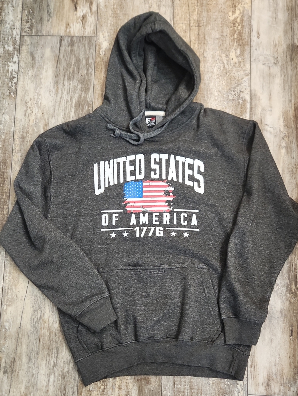 USA 1776 Dark Gray Hooded Sweatshirt *Men OR Womens